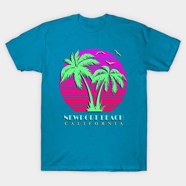 Newport Beach California T-Shirt by Nerd_art